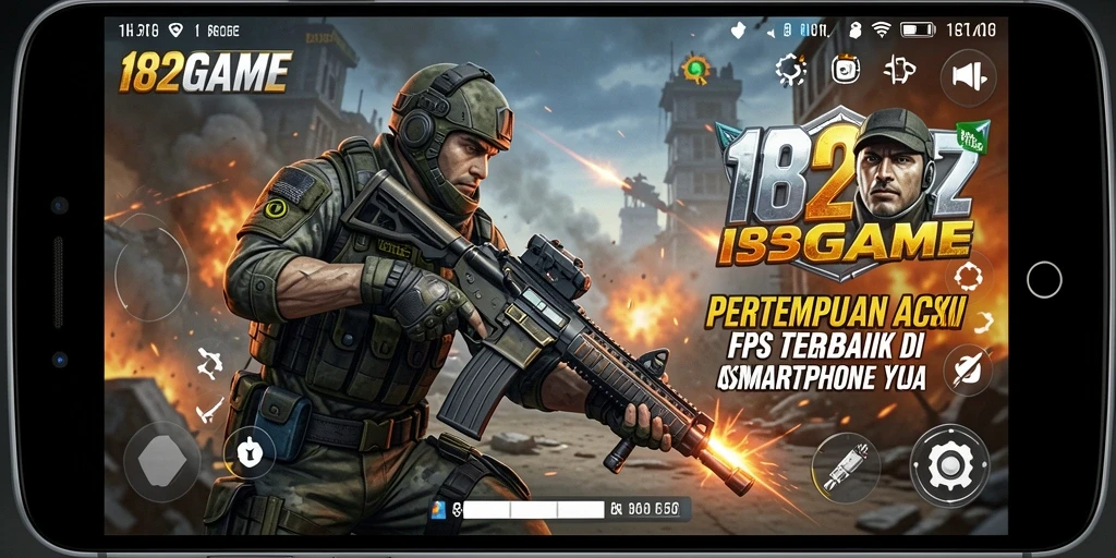Tangkapan layar gameplay mendebarkan 182GAME dengan aksi FPS intens.