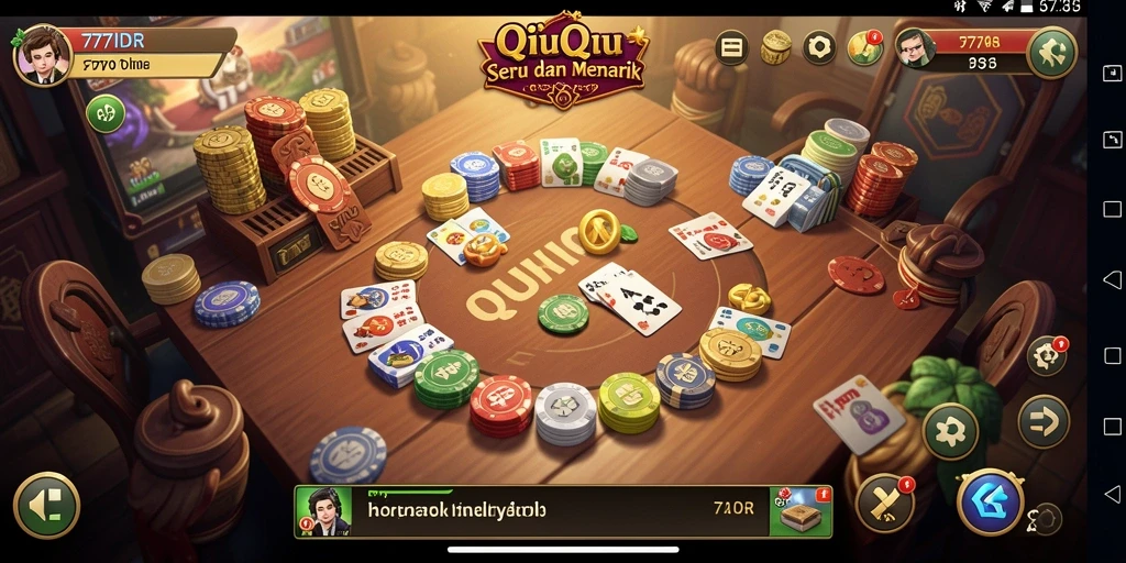 Screenshot 777IDR menampilkan aksi seru saat bermain QiuQiu.