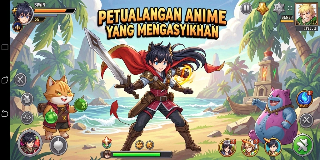 Tampilan gameplay BIWIN yang menakjubkan dalam dunia Anime.