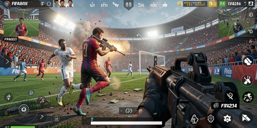 Screenshot menunjukkan aksi menegangkan dalam permainan FPS.