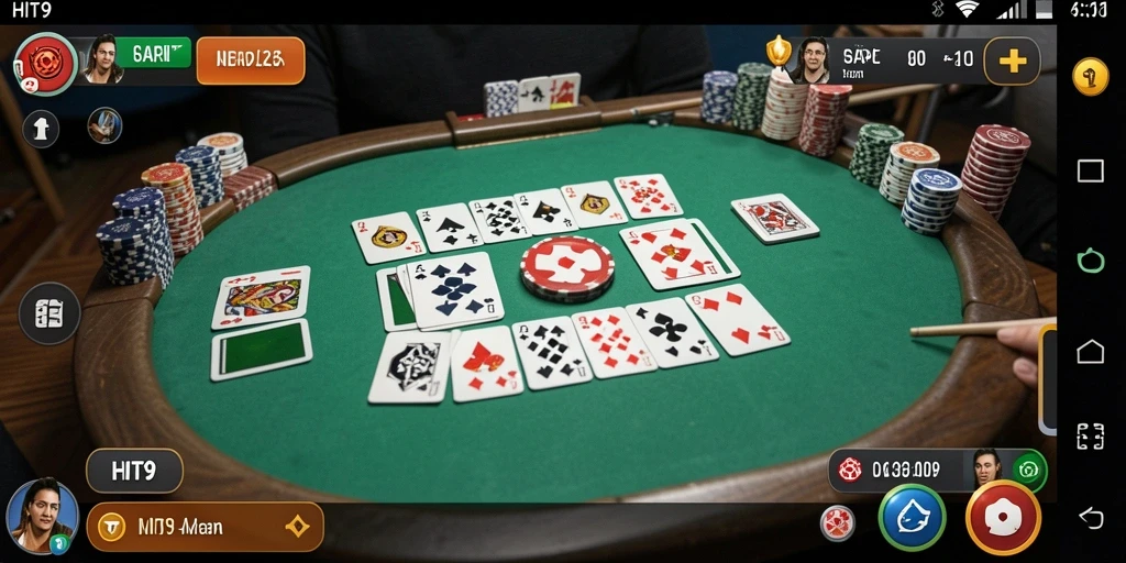 Tampilan gameplay HIT9 yang seru dan menarik saat bermain Gaple.
