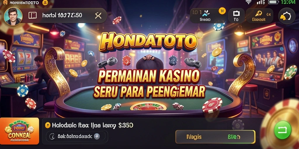 Tampilan menarik HONDATOTO saat bermain Kasino.