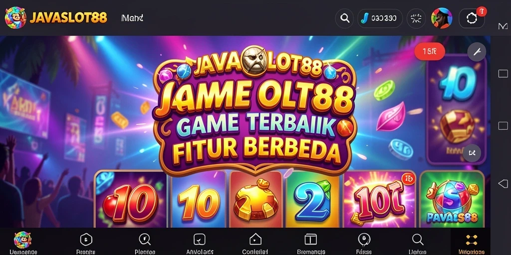 Tampilan gameplay menarik dari JAVASLOT88 yang penuh warna.