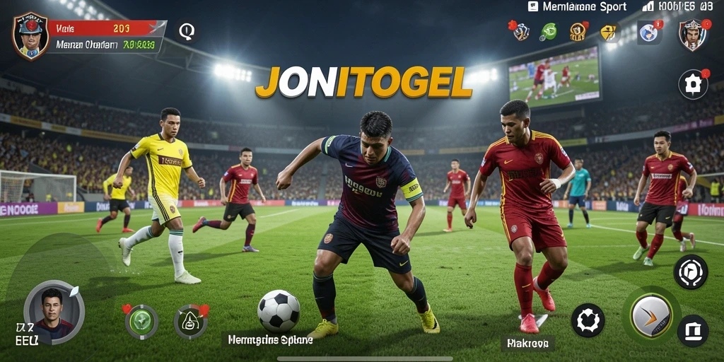 Tampilan gameplay seru di JONITOGEL yang penuh tantangan olahraga.