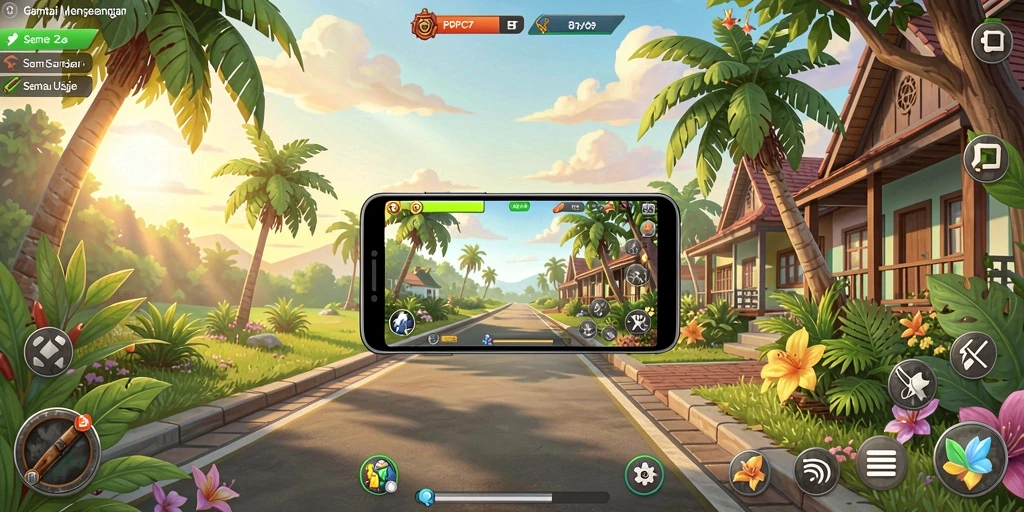 Tampilan gameplay PCPC7 yang penuh warna dan interaktif.