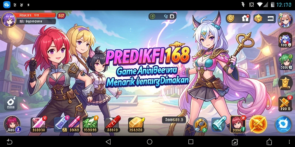 Tampilan gameplay seru dalam PREDIKSI168 dengan karakter Anime menarik.