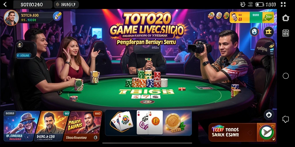 Tampilan gameplay seru dalam aplikasi Live Casino TOTO20.