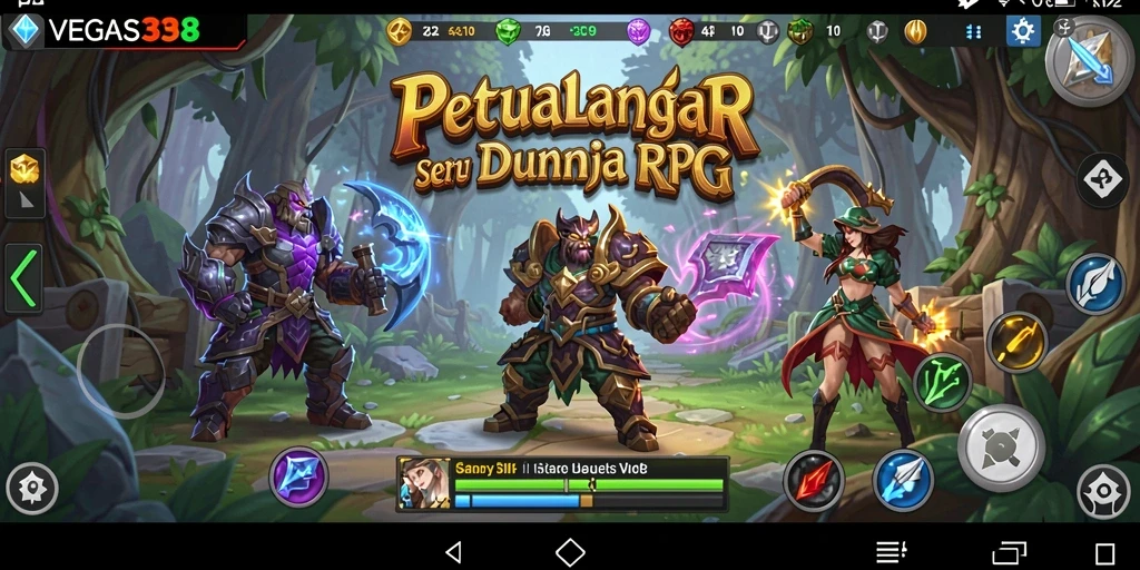 Tampilan menarik dari gameplay petualangan RPG VEGAS338.